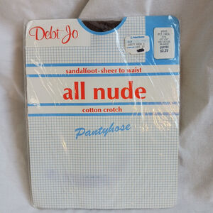 Debi Jo Nude Coffee Pantyhose Sheer To Waist Petite/Medium